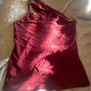 Red express one shoulder tank top size medium